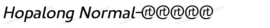 Hopalong Normal字体转换